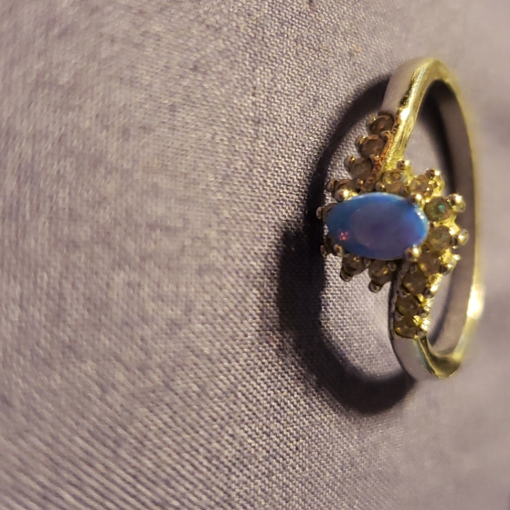 Blue Topaz Sterling silver ring